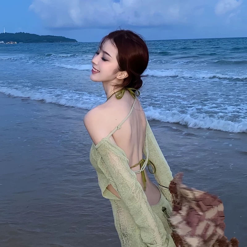 甘くてセクシーなツーピースビキニセット、女性用メッシュカバー - Swim Cover Up Mesh のレビューと価格