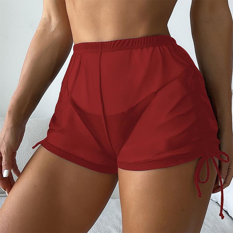 女性のためのセクシーな透明なビーチショーツ,カバーアップ水着 - Swim Cover Up Mesh のレビューと価格