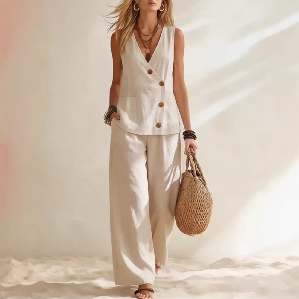 ファッションディープ V ネックノースリーブ女性夏のズボンス - Zara Summer Clothing For Women のレビューと価格