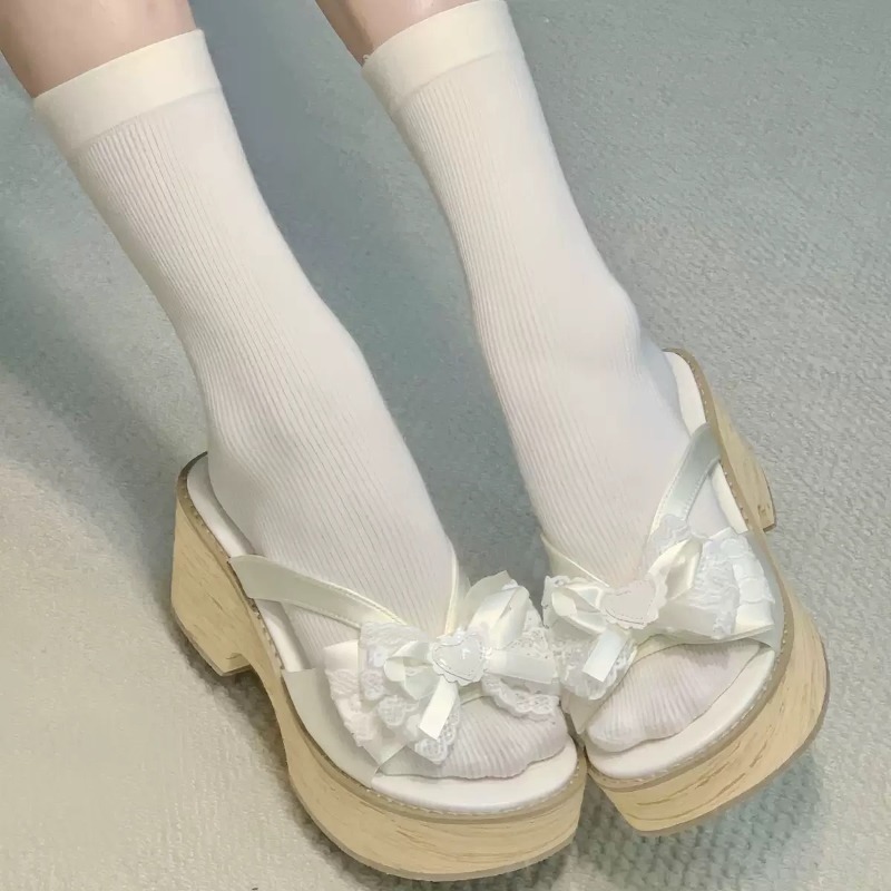 スイートボウ木目調厚底プラットフォームスリッパ女性用夏和風快 - Summer Clothing Fabric のレビューと価格