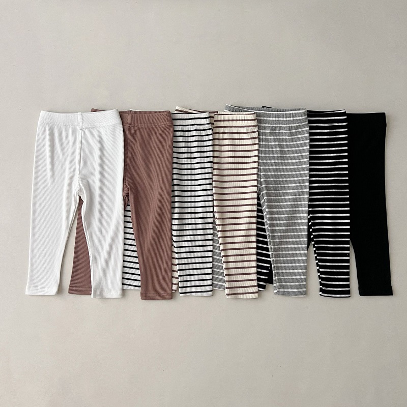 ベビー服 0-6 歳の子供用パンツストライプ綿女の子無地レギ - Summer Clothing For Baby Boy のレビューと価格
