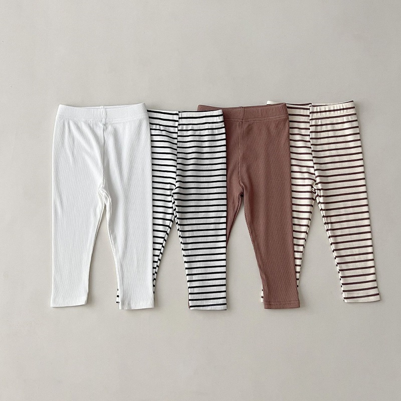 ベビー服 0-6 歳の子供用パンツストライプ綿女の子無地レギ - Summer Clothing For Baby Boy のレビューと価格