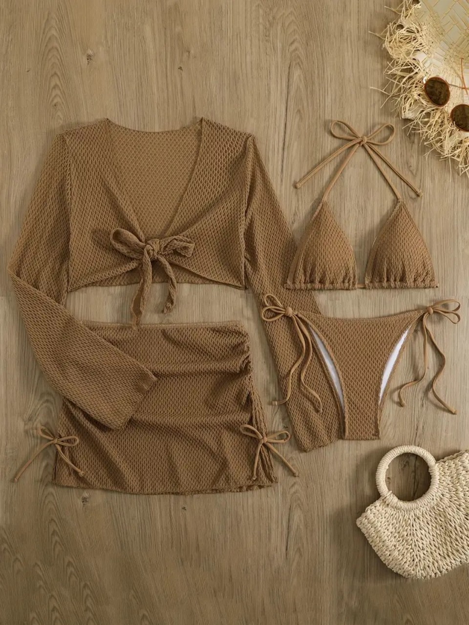 4ピース ホルタービキニセット 2026 メッシュカバーアッ - Swim Cover Up Mesh のレビューと価格