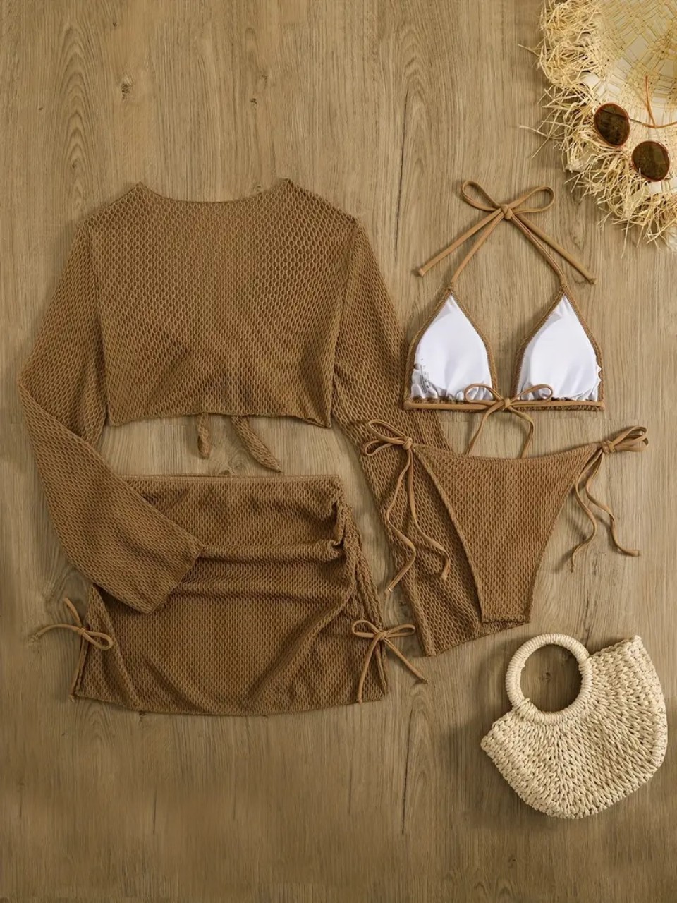 4ピース ホルタービキニセット 2026 メッシュカバーアッ - Swim Cover Up Mesh のレビューと価格