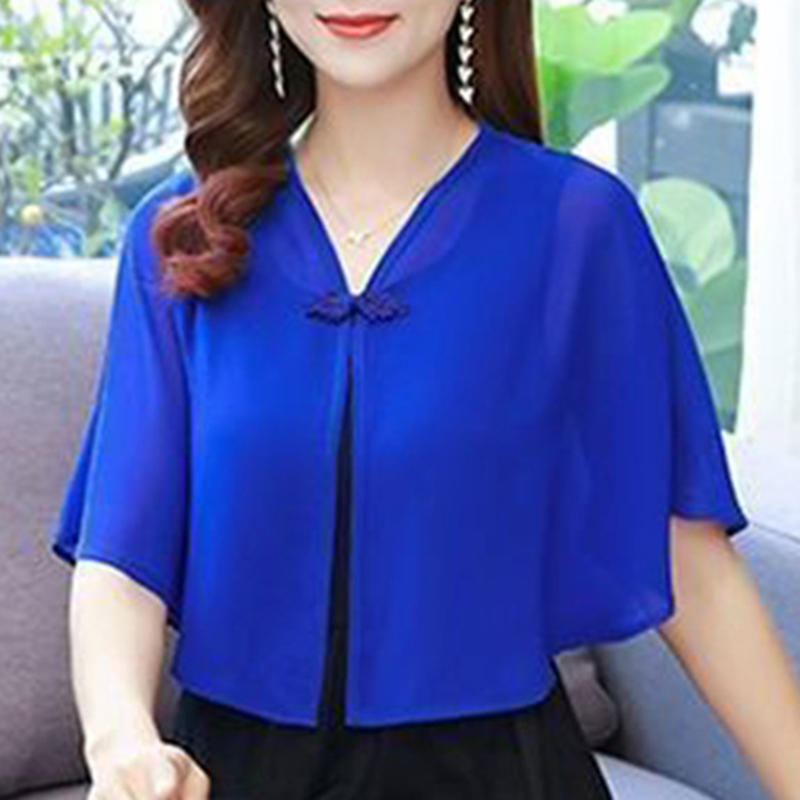 春シフォンショートアウター日焼け止めショール女性太陽服夏の日 - Summer Clothing Wear のレビューと価格