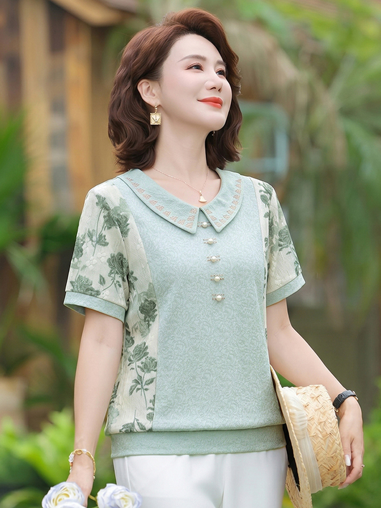 痩身半袖 Tシャツファッショナブルなドールカラースプライス高 - Summer Clothing Over 60 のレビューと価格
