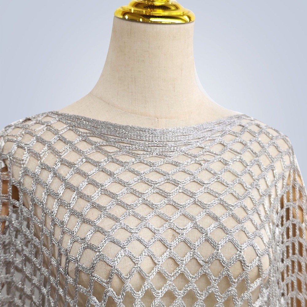 ソリッドカラー タッセル付き日焼け止めカバーアップ クロシェ - Swim Cover Up Mesh のレビューと価格