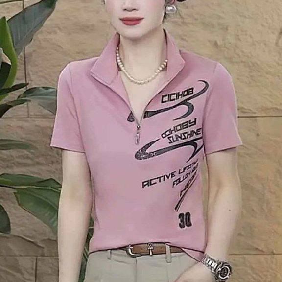 2026年夏のおしゃれなスリムフィット半袖Tシャツ、スタンド - Summer Clothing Over 60 のレビューと価格