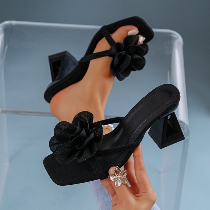 レディース 3D フラワーデコレーションサンダル三角カットア - Summer Clothing Elegant のレビューと価格