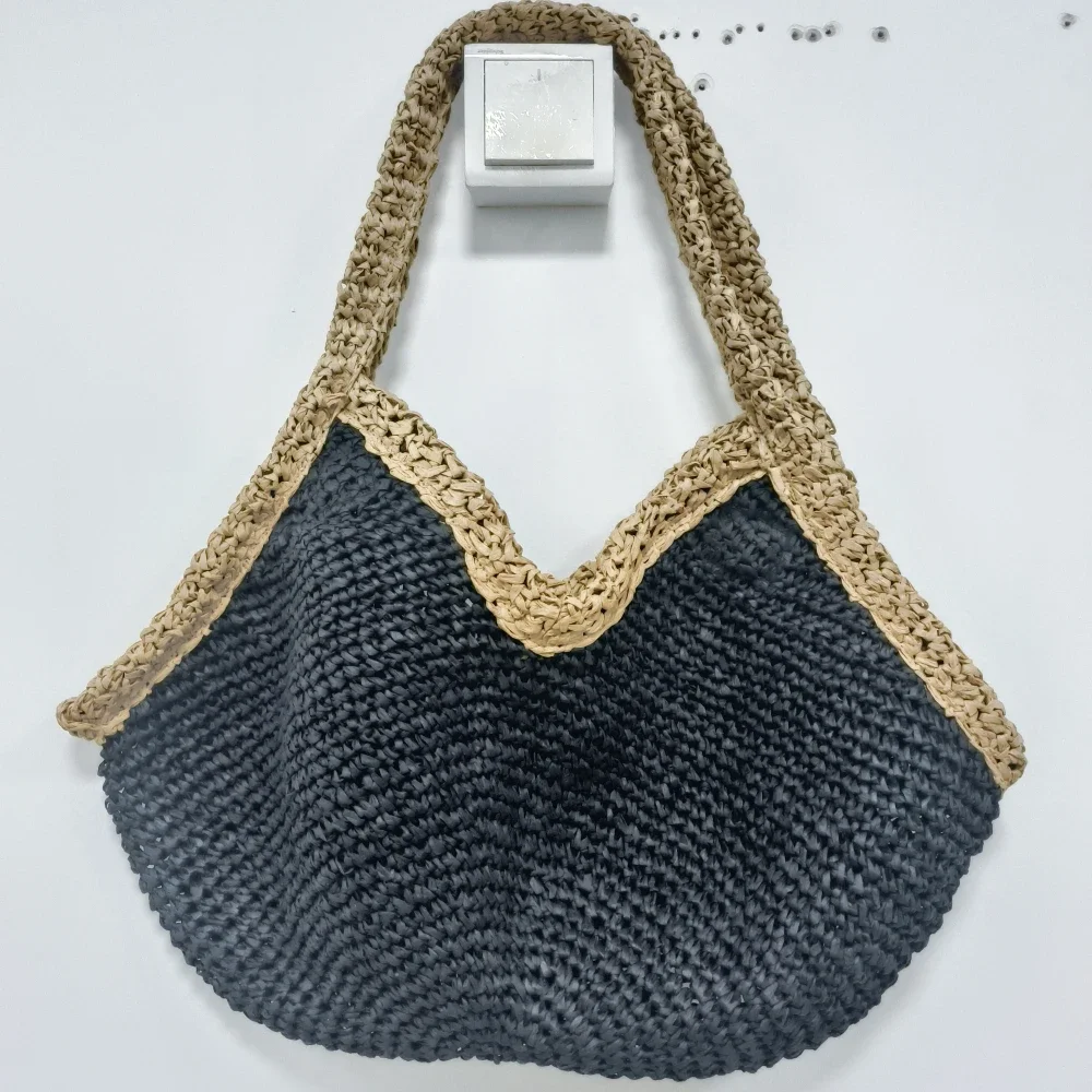 夏の新作手織りハンドバッグ大容量ビーチバケーションショルダー - Beach Bag Straw のレビューと価格