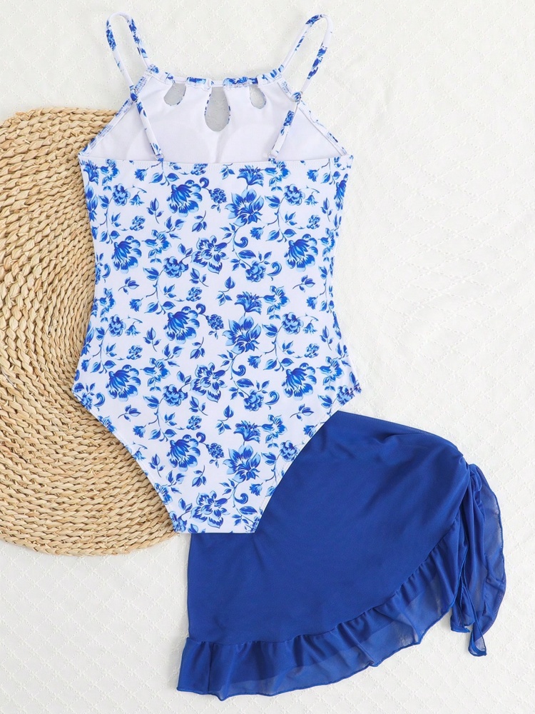 ワンピースガールズキッズ水着 2026 新しいブループリント - Swim Cover Up Mesh のレビューと価格